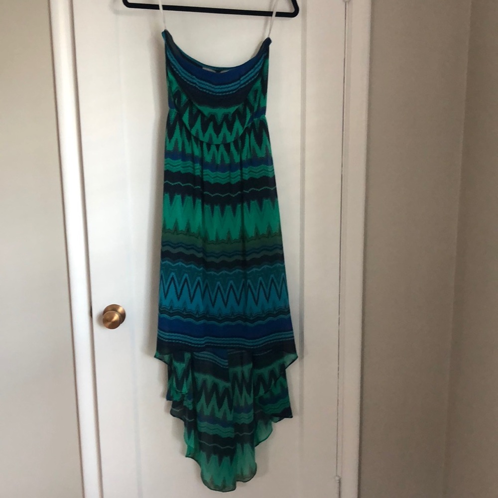 Strapless high low dress